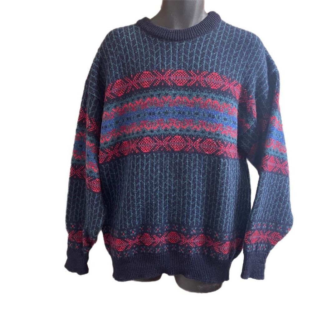 Maddy Moss Wool VTG Sweater Size Large